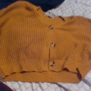 Light brown buttton sweater